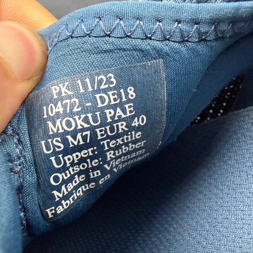 OluKai Moku Pae Mens 7 Deep Navy Mesh Boat Shoes Sneakers 10472-DE18